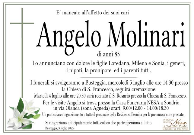 Necrologio Angelo Molinari