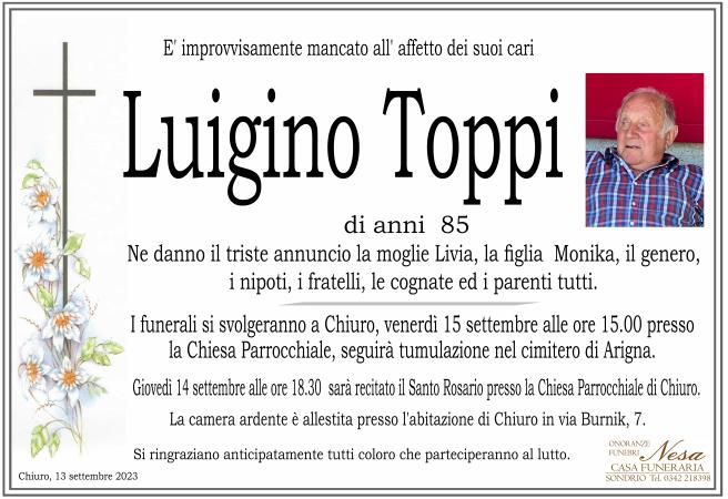 Necrologio Luigino Toppi