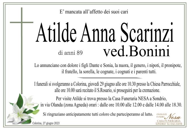 Necrologio Atilde Anna Scarinzi ved. Bonini