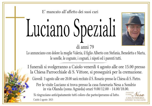 Necrologio Luciano Speziali