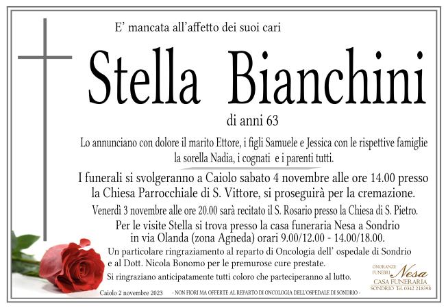 Necrologio Stella Bianchini