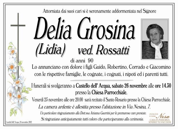 Necrologio Delia (Lidia) Grosina ved. Rossatti