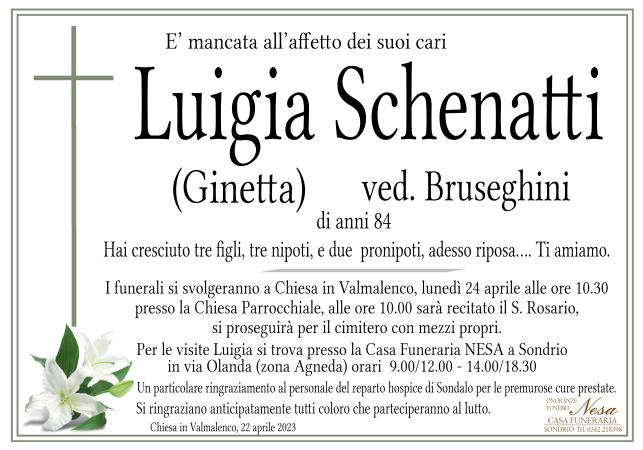 Necrologio Luigia Schenatti ved. Bruseghini
