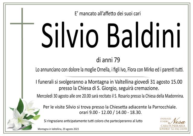 Necrologio Silvio Baldini