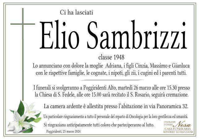 Necrologio Elio Sambrizzi