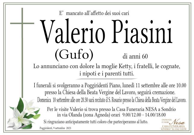 Necrologio Valerio Piasini (Gufo)