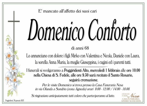 Necrologio Domenico Conforto