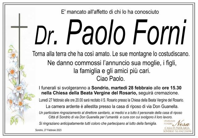 Necrologio Dr. Paolo Forni