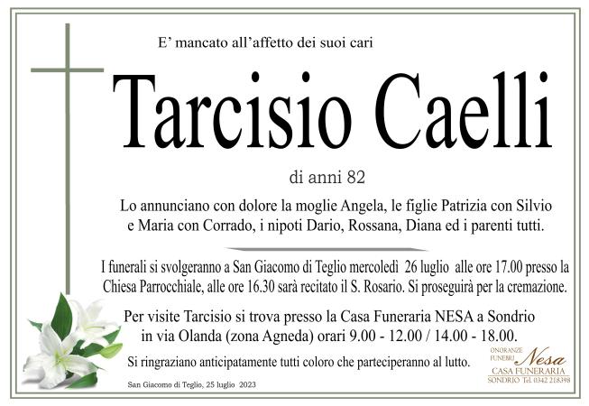 Necrologio Tarcisio Caelli