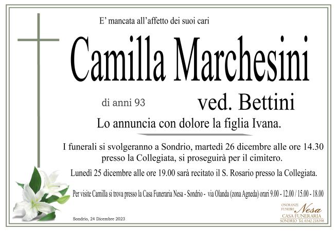 Necrologio Camilla Marchesini ved. Bettini