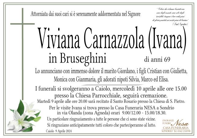 Necrologio Viviana Carnazzola (Ivana) in Bruseghini