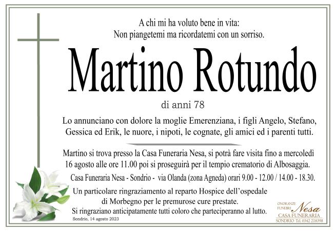 Necrologio Martino Rotundo