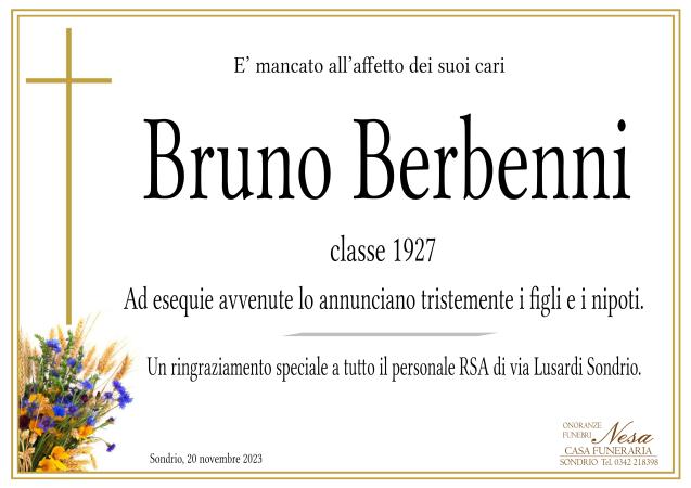 Necrologio Bruno Berbenni