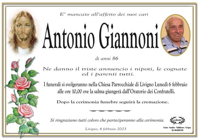 Necrologio Antonio Giannoni