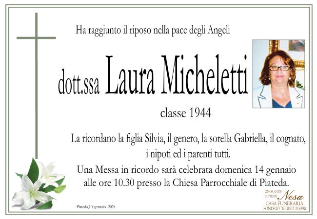 Necrologio Laura Michetetti