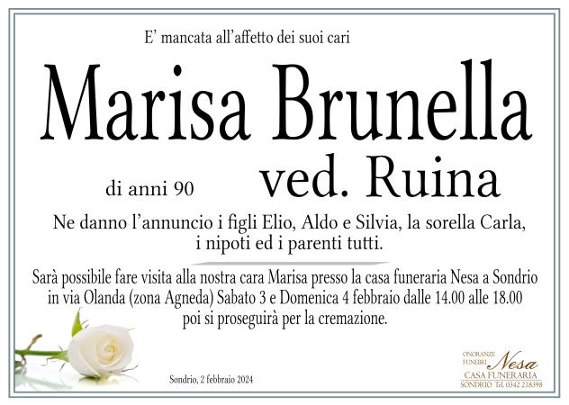 Necrologio Marisa Brunella ved. Ruina
