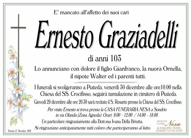 Necrologio Ernesto Graziadelli