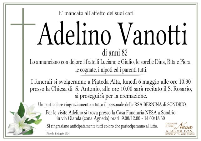 Necrologio Adelino Vanotti
