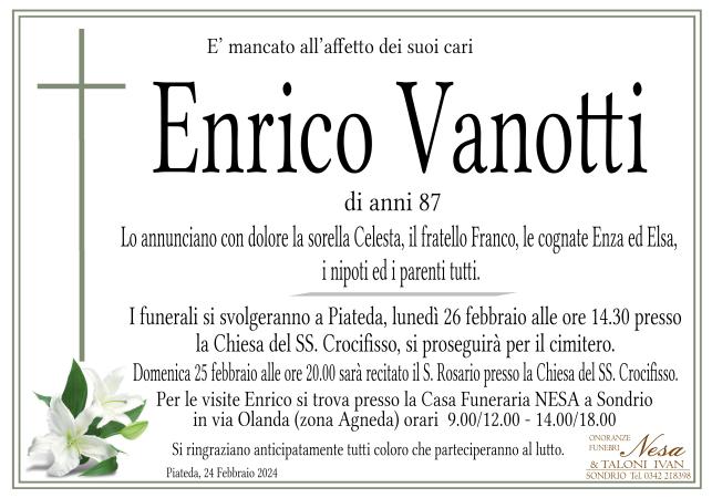 Necrologio Enrico Vanotti