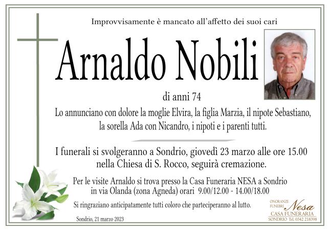 Necrologio Arnaldo Nobili