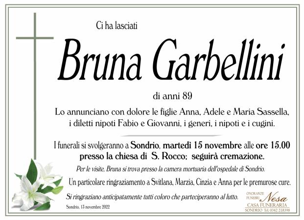 Necrologio Bruna Garbellini