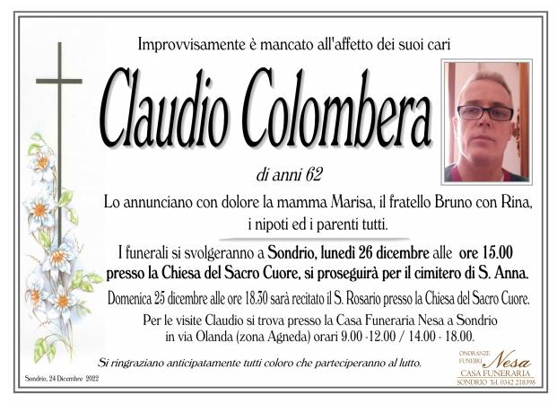 Necrologio Claudio Colombera