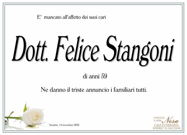Necrologio Felice Stangoni